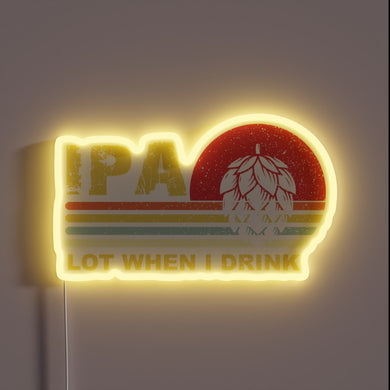 IPA Lovers Unite: Bright Neon Sign for Craft Beer Enthusiasts.