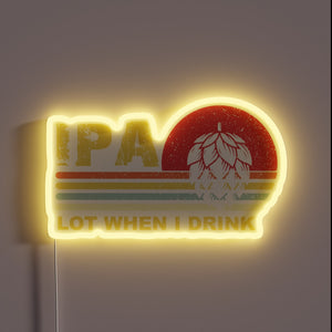 IPA Lovers Unite: Bright Neon Sign for Craft Beer Enthusiasts.