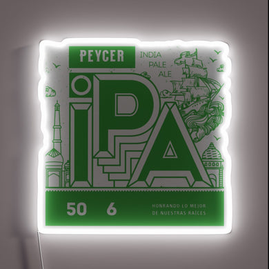Vibrant LED Neon Sign in RGB Color Changing Ipa Design