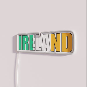 Irish Culture Neon Wall Decor Sign with Vibrant Green Rainbow Colors