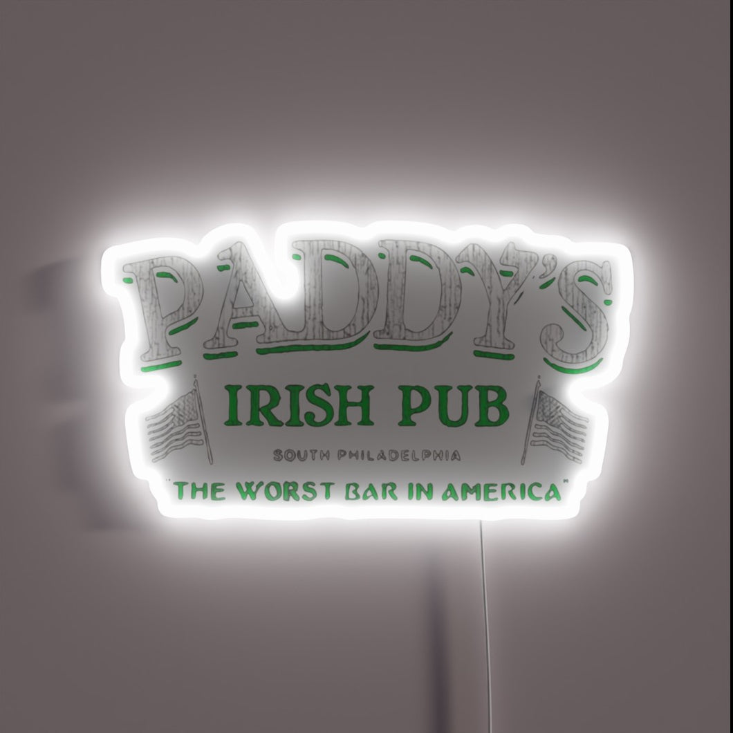 Vibrant Ireland-themed LED sign with customizable RGB color lighting effects
