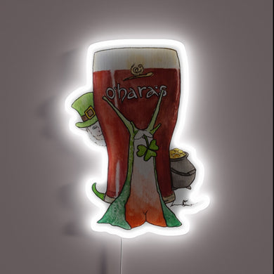 Vibrant Celtic charm: Glow-in-the-dark Irish snail LED neon sign artwork.