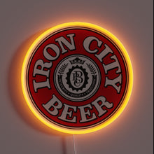 Charger l&#39;image dans la galerie, Iron City Beer neon sign – bold red vintage-style brewery wall decor with classic logo for bars, man caves, or Pittsburgh-themed spaces