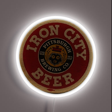 **Alt text:** *Iron City Beer neon sign.*