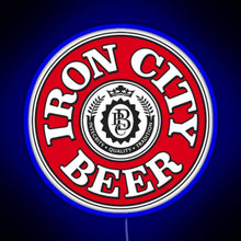 Charger l&#39;image dans la galerie, Iron City Beer RGB neon sign blue