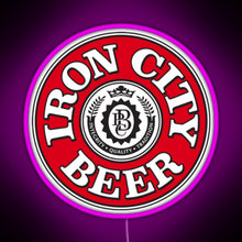 Charger l&#39;image dans la galerie, Iron City Beer RGB neon sign  pink