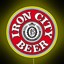 Charger l&#39;image dans la galerie, Iron City Beer RGB neon sign yellow