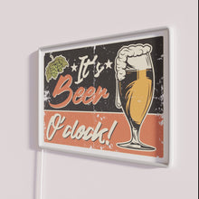 Charger l&#39;image dans la galerie, Vibrant LED &#39;It&#39;s Beer O Clock&#39; Neon Bar Sign Illumination