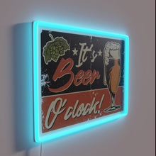 Charger l&#39;image dans la galerie, Beer O&#39;Clock Party Time LED Sign in Vibrant Colorful Neon Light