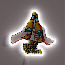 Charger l&#39;image dans la galerie, Indoor LED bar sign with customizable time display in RGB