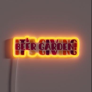 Add vibrant ambiance with this colorful beer garden neon sign