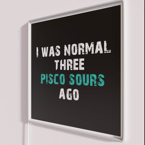Peruvian Pisco Sours Inspired Neon Sign with Chilean Cocktail Culture Vibe