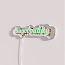 Charger l&#39;image dans la galerie, Retro style Jagerbuddy 70s inspired logo RGB neon bar decor