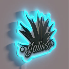 Charger l&#39;image dans la galerie, Vintage Mexican inspired Jalisco state map glow in the dark sign.