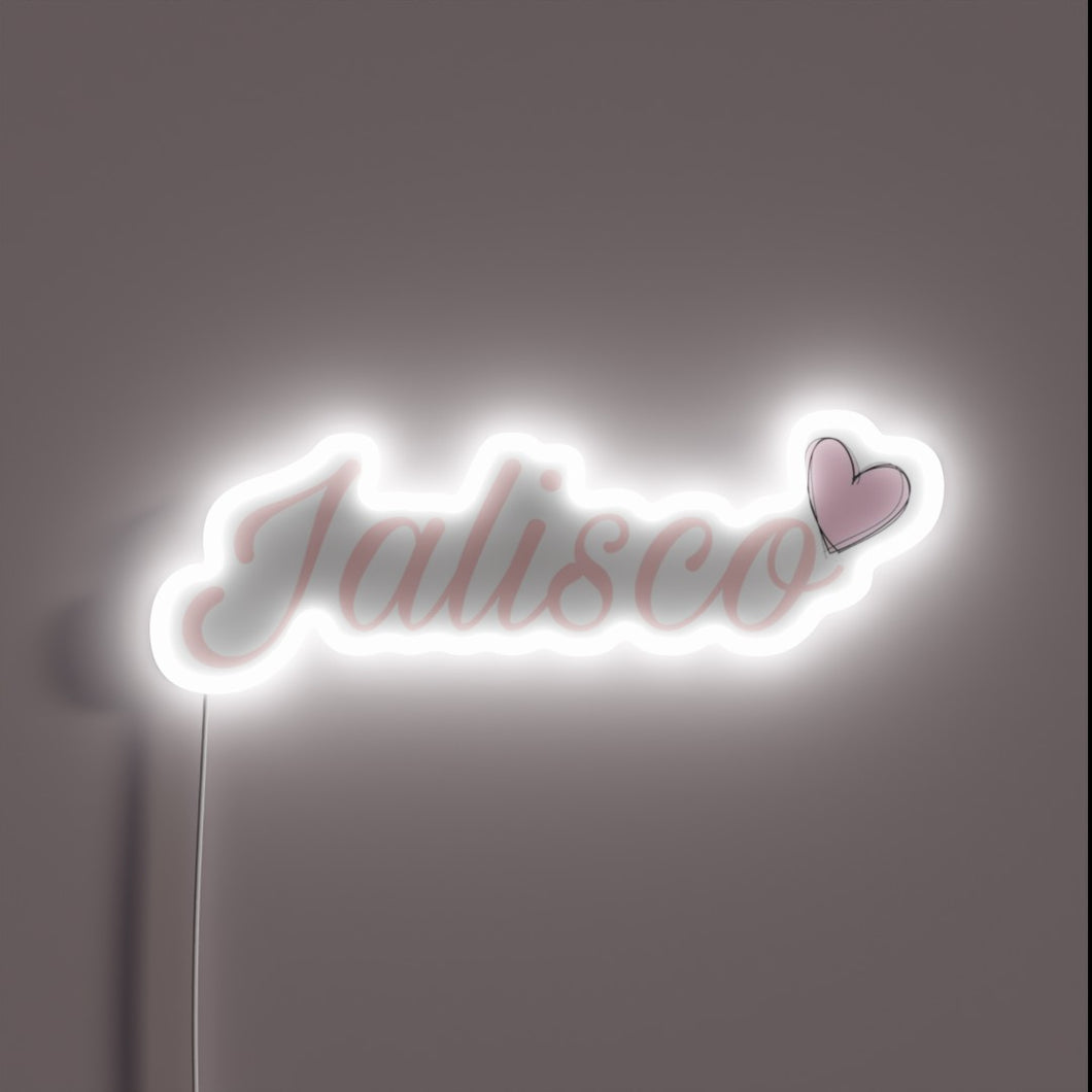 Eye-catching Jalisco state flag inspired RGB neon light display