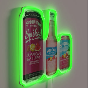 Vibrant colorful Jamaican me crazy happy mood enhancing neon sign decor