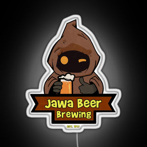 Jawa Beer Brewing Co RGB neon sign white 