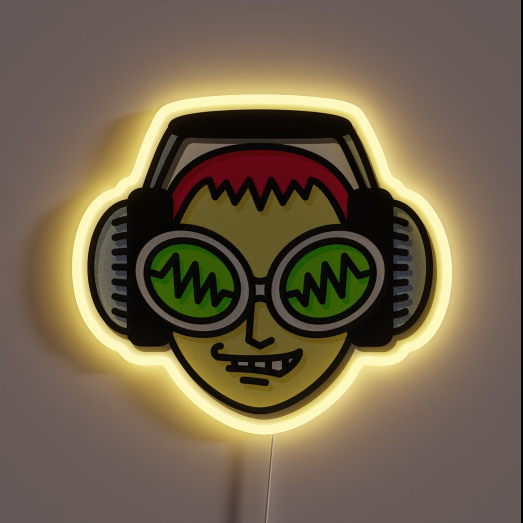Jet Set Radio neon sign — retro gamer glow.