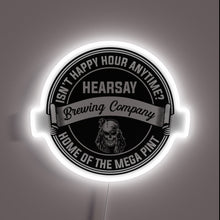 Charger l&#39;image dans la galerie, Customneon sign featuring a bold circular design for “Hearsay Brewing Company”