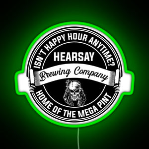 Johnny Depp Hearsay Brewing Company RGB neon sign green