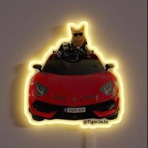 Vibrant JoJo's Bizarre Adventure Lambo Neon Sign for Music Lovers