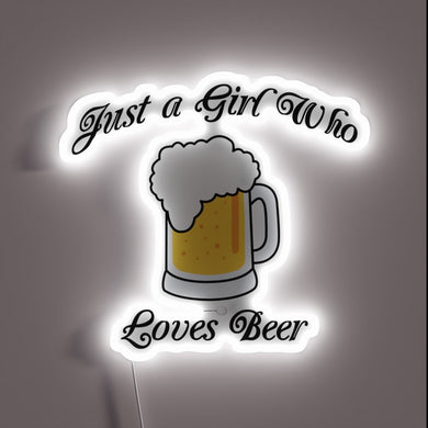 Neon sign featuring a stylized illustration of a smiling girl.