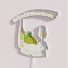 Charger l&#39;image dans la galerie, Neon pinot grigio wine lover bar decoration for home enthusiasts