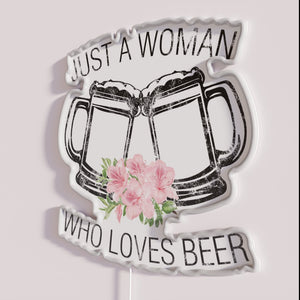 RGB Neon Beer Sign for Women Who Love Hops