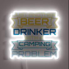 Charger l&#39;image dans la galerie, Whimsical neon sign for beer lovers who camp often outdoors.