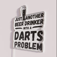 Charger l&#39;image dans la galerie, Neon Dartboard Pub Sign for Beer Lovers and Party Enthusiasts