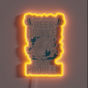 Retro Bar Sign for Beer Lovers with a Fishing Obsession