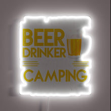 Charger l&#39;image dans la galerie, Campsite companion and beer enthusiast&#39;s quirky neon illuminated outdoor sign