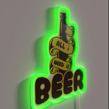 Charger l&#39;image dans la galerie, Neon Beer Sign with Customizable RGB Lighting and Design Options