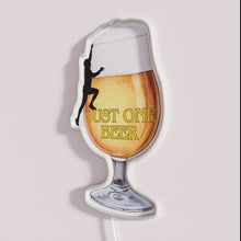 Charger l&#39;image dans la galerie, Neon bar decor with colorful &#39;Just One More&#39; beer theme lighting