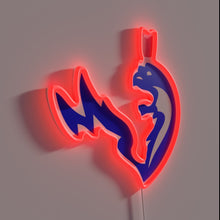Charger l&#39;image dans la galerie, Elegant digital art display with vibrant colorful Kaliskaya logo illumination.