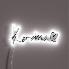 Charger l&#39;image dans la galerie, Exclusive karina signature handwriting in vibrant neon RGB LED glow
