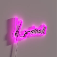 Charger l&#39;image dans la galerie, Karina&#39;s signature in bold rainbow color LED neon handwriting autograph