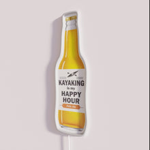 Charger l&#39;image dans la galerie, Customizable kayak-themed happy hour decor with colorful RGB neon lighting