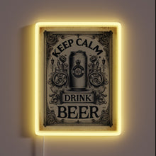 Charger l&#39;image dans la galerie, Relaxation in Neon: Keep Calm and Enjoy Your Favorite Beer