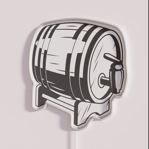 Vibrant Mead Lover's RGB Neon Sign with Fermented Keg Design