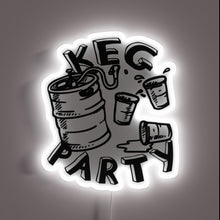 Charger l&#39;image dans la galerie, Add vibrant party ambiance with this keg-themed LED lighting decoration.