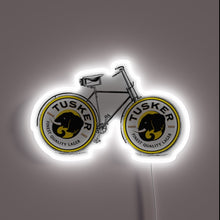 Charger l&#39;image dans la galerie, Vibrant Neon Sign of a Tusker Bike in Nairobi Style