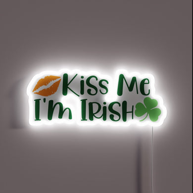 Vibrant lucky clover RGB neon sign for Irish holiday cheer.