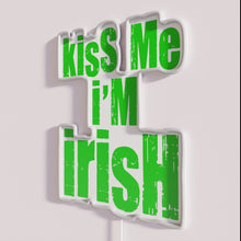 Charger l&#39;image dans la galerie, Authentic Ireland themed RGB kiss me I&#39;m Irish neon sign