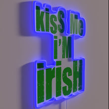Charger l&#39;image dans la galerie, Whimsical Irish charm illuminated by colorful RGB neon lights.