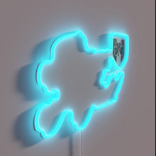 Charger l&#39;image dans la galerie, Whimsical Celtic love sign with vibrant RGB neon accents Ireland