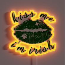 Charger l&#39;image dans la galerie, Happy St. Patrick&#39;s Day Kiss Me I&#39;m Irish Neon Sign