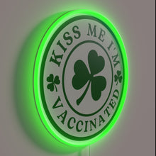 Charger l&#39;image dans la galerie, Vibrant &#39;Kiss Me I&#39;m Vaccinated&#39; Neon Sign in Rainbow Colors