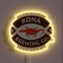 Charger l&#39;image dans la galerie, Illuminated customneon sign shaped around the Kona Brewing Co. logo