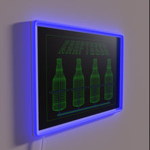 Charger l&#39;image dans la galerie, Neon Beer Sign with RGB Lighting and Kraft Label Design